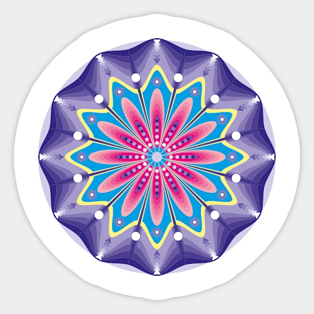 Violet mandala. Sticker by eliant